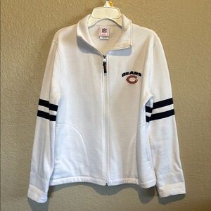 Chicago Bears Women's White Knit Jacket Small